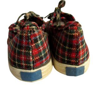 Vintage sz 5 Keds Womens Plaid Canvas Sneakers 1970's Scottish New Wave Punk